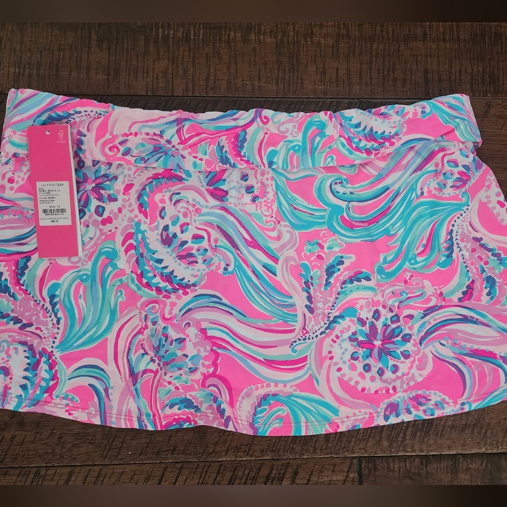 NWT Lilly Pulitzer Calah Swimskirt, Don't Be Jelly sz 14